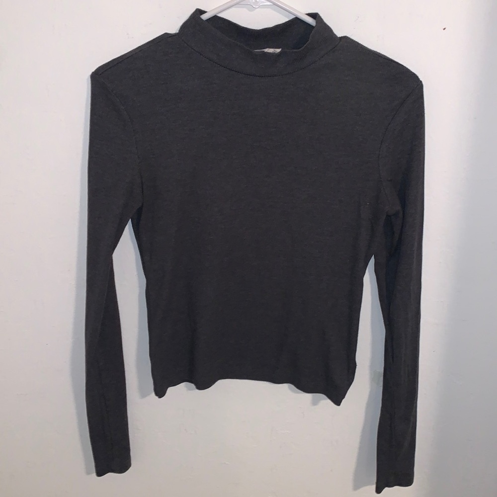 Gray Mock Turtleneck